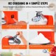 Buy Electric Ice Crusher Machine 100kg/h Commercial Ice Crusher 300W 4-Blade Stainless Steel Head Electric Ice Crusher for Cold Drinks Bar Restaurant, Orange