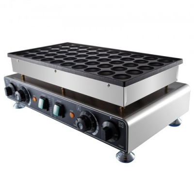 Máquina de gofres de acero inoxidable Máquina para hacer magdalenas con control dual de temperatura y tiempo Máquina para hacer crepes 1,7KW