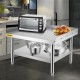 Comprar Mesa de acero inoxidable para preparación y trabajo, soporte para equipos de cocina de 36" x 30