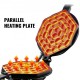 Buy Waffle Maker Stainless Steel Bubble Waffle Machine 180 Degree Rotating with Wooden Handle