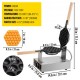 Comprar Gofrera Máquina de Gofre de Acero Inoxidable para Hacer Bubble Waffles Girario 180 Grado con Mango de Madera