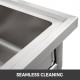 Buy Single Bowl Kitchen Sink Stainless Steel 98 x 60 x 111 CM Rectangular Kitchen Sink Single Bowl Kitchen Sink with Square Left Panel Above Counter Basin