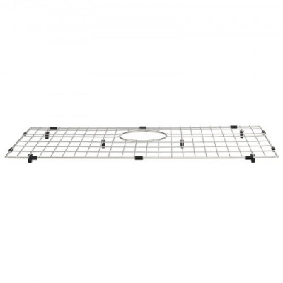 VEVOR Rejilla inferior del fregadero 66x35,5x2,54 cm Alfombrilla para fregadero de cocina de acero inoxidable 304 Desagüe trasero con radio de esquina R25 Accesorio para colocar cubiertos y platos