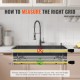 Buy Sink Grate 66x35.6x2.54 cm 304 Stainless Steel Sink Bottom Grate with Central Drain Sink Accessory for Dishes, Cutlery and Tableware Food Defrosting