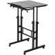 Buy Mobile Standing Desk Height Adjustable 670-1140mm 0-45° Tilt Desktop 20kg Loading with Gas Spring 360° Swivel Casters Lockable Computer Table for Home Office