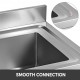 Buy 1 Compartment Stainless Steel Kitchen Sink, 100 x 60 x 83.5 cm Professional Bowl Sink, Easy Clean Quality Sink for Washrooms, Restaurants and Bars