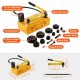 Buy 15T Manual Hydraulic Punch Hydraulic Punching Kit 10 Dies