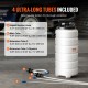 Buy Fluid Extractor Suction Vacuum Pump 15L Pneumatic/Manual Engine Oil Change with Pressure Gauge Suction Hose Oil Change for Automotive Fluid Evacuation Under Vacuum