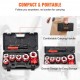 Buy Ratchet Pipe Threading Kit 1/4" NPT ~ 1-1/4" NPT Portable Manual Plumber Die Set 6 NPT Dies Storage Case for Plumbing Aluminum Iron Copper Pipes