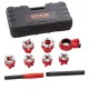 Buy Ratchet Pipe Threading Kit 1/4" NPT ~ 1-1/4" NPT Portable Manual Plumber Die Set 6 NPT Dies Storage Case for Plumbing Aluminum Iron Copper Pipes