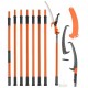 Buy Telescopic Pruning Saw 2.24-8.24m Extendable Pole Saw Pruning Saw with Sharp Steel Blade with 8 Poles Fiberglass Shears for Cutting High Branches for Pruning Palm Trees