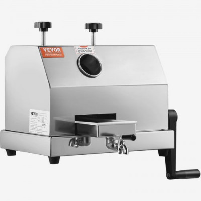 VEVOR Extractor de Caña de Azúcar Manual Exprimidor de Caña de Azúcar 50 kg/h Acero Inoxidable con 3 Rodillos Exprimidor de Cítricos de Entrada Grande para Extracción de Zumo Domésticas y Comerciales