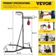 Buy Punching Bag Stand Adjustable Height Foldable Fitness Stable Safe