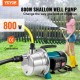 Buy Booster Jet Pump 800W Portable Garden Pump 3700L/h Shallow Well Pump Stainless Steel 220-240V Lift Height 40m Pressure 4.8 bar for Irrigation Water Transfer Lawn