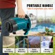 Kaufen Sie Booster-Jet-Pumpe, 800 W, tragbare Gartenpumpe, 3700 l/h, Flachbrunnenpumpe, Edelstahl, 220–240 V, Hubhöhe 40 m, Druck 4,8 bar, für Bewässerung, Wasserübertragung, Rasen