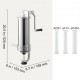 Buy Manual Sausage Stuffer 3L Capacity Stainless Steel Tabletop Vertical Sausage Stuffer with 3 Stuffing Tubes for 16mm/19mm/22mm Churros Sausages for Restaurant Supermarket