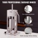 Buy Manual Sausage Stuffer 3L Capacity Stainless Steel Tabletop Vertical Sausage Stuffer with 4 Stuffing Tubes for 15mm/21mm/30mm/37mm Churros Sausage for Restaurant Supermarket