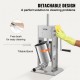 Buy Manual Sausage Stuffer 3L Capacity Stainless Steel Tabletop Vertical Sausage Stuffer with 4 Stuffing Tubes for 15mm/21mm/30mm/37mm Churros Sausage for Restaurant Supermarket