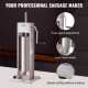 Buy 7L Stainless Steel Vertical Sausage Stuffer Manual 4 Tubes