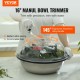 Buy 43cm Manual Leaf Trimmer with Stainless Steel Blades Visible Spiral Leaf Trimmer Foldable Stand Grass Trimmer with Hand Pruner Included for Drying Grass