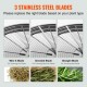 Buy 43cm Manual Leaf Trimmer with Stainless Steel Blades Visible Spiral Leaf Trimmer Foldable Stand Grass Trimmer with Hand Pruner Included for Drying Grass