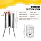 Buy Manual Honey Extractor 2/4 Frames Centrifuge Stainless Steel Honey Separator with Lid Suitable for Honeycomb Deep Size 48x23cm Medium Size 48x16cm Adjustable Height for Beekeeping