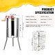 Buy Manual Honey Extractor 3 Frames Centrifuge Stainless Steel Honey Separator with Lid Suitable for Bee Nest Deep Size 48x23cm Medium 48x16cm Adjustable Height for Beekeeping