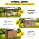 Comprar Gazebo Pabellón Exterior Jardín, Carpa Solar con Mosquitera de Patio, Acero de 3 m x 3,6 m, Carpa Exterior Marrón, Carpa Cenador Marco de Aluminio, Cenador con Techo al Aire Libre