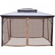 Buy Gazebo Outdoor Garden Pavilion, Solar Tent with Patio Mosquito Net, 3m x 3.6m Steel, Brown Outdoor Tent, Aluminum Frame Gazebo Tent, Outdoor Roof Gazebo