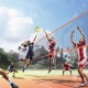 Comprar Red de voleibol cuadrada de 4, juego de red de bádminton de altura ajustable para césped de playa, red de voleibol portátil al aire libre con bolsa de transporte, montaje rápido, al aire libre