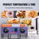 Buy Industrial Fryer Commercial Electric Fryer Oil Fryer Professional Deep Fryers Double Fryer with Dual Tanks 3000W