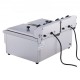 Comprar Fritadeira industrial comercial fritadeira elétrica a óleo fritadeira profissional fritadeira dupla com tanques duplos 3000w