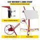 Buy Crane Lifter Plate Panels 11 pieces Plasterboard Lifter with wheels red Carbon steel 122 x 488cm Plasterboard Assembly Aid Forklift