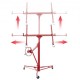 Buy Crane Lifter Plate Panels 11 pieces Plasterboard Lifter with wheels red Carbon steel 122 x 488cm Plasterboard Assembly Aid Forklift