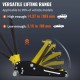 Buy Low Profile Floor Jack 1.5 Ton 585x250x137mm Low Profile Trolley Jack Dual Hydraulic Pump Low Lift Tool, Aluminum & Steel Material Wide Lifting Range