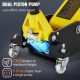 Buy Low Profile Floor Jack 1.5 Ton 585x250x137mm Low Profile Trolley Jack Dual Hydraulic Pump Low Lift Tool, Aluminum & Steel Material Wide Lifting Range