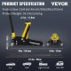 Buy Low Profile Floor Jack 1.5 Ton 585x250x137mm Low Profile Trolley Jack Dual Hydraulic Pump Low Lift Tool, Aluminum & Steel Material Wide Lifting Range