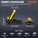 Buy Low Profile Steel Jack Max Load 3T Hydraulic Car Jack Lifting Range 130-508mm Single Hydraulic Pump Trolley Jack for Family Cars, Trucks, SUVs