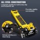 Buy Low Profile Steel Jack Max Load 2.5T Hydraulic Car Jack Lifting Range 88-495mm Double Hydraulic Pump Trolley Jack for Family Cars, Trucks, SUVs