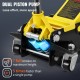 Buy Low Profile Steel Jack Max Load 2.5T Hydraulic Car Jack Lifting Range 88-495mm Double Hydraulic Pump Trolley Jack for Family Cars, Trucks, SUVs