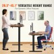 Buy Adjustable Height Standing Desk 0.72-1.1m Lift Table with 1.2 x 0.6m Drawer Electric Standing Desk 15.4mm/s Lift Metal Frame 82kg Load for Home Office