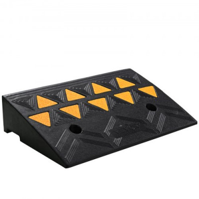 VEVOR Rampa Umbral Elevación de 10,8 cm 1 Pieza Rampas de Goma para Aceras Carga de 15 T Rampa de Acceso para Sillas de Ruedas con Estructura de Rejilla Estable para Paso de Coches Motos 50x30x10,8 cm