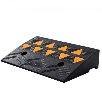 VEVOR Rampa Umbral Elevación de 10,8 cm 1 Pieza Rampas de Goma para Aceras Carga de 15 T Rampa de Acceso para Sillas de Ruedas con Estructura de Rejilla Estable para Paso de Coches Motos 50x30x10,8 cm