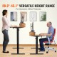 Buy Adjustable Height Standing Desk 0.72-1.1m 2-Layer Lift Table 1.2 x 0.6m Electric Standing Desk 15.4mm/s Lift Metal Frame 82kg Load for Home Office