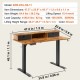 Buy Adjustable Height Standing Desk 0.72-1.1m 2-Layer Lift Table 1.2 x 0.6m Electric Standing Desk 15.4mm/s Lift Metal Frame 82kg Load for Home Office