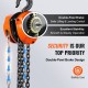 Buy 0.5T Manual Chain Hoist Chain Hoist with 360° Block Hook Lifting Height 2.8m Alloy Steel G80 Chain Guide with Double Ratchet Brake for Cargo Garages