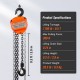 Buy 0.5T Manual Chain Hoist Chain Hoist with 360° Block Hook Lifting Height 2.8m Alloy Steel G80 Chain Guide with Double Ratchet Brake for Cargo Garages