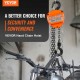 Buy 1T Manual Chain Hoist Chain Hoist with 360° Block Hook Lifting Height 2.8m Alloy Steel G80 Chain Guide with Double Ratchet Brake for Cargo Garages