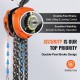 Buy 2T Manual Chain Hoist Chain Hoist with 360° Block Hook Lifting Height 2.8m Alloy Steel G80 Chain Guide with Double Ratchet Brake for Cargo Garages