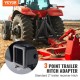 Buy Point Hitch Receiver 2" Trailer Hitch Category 1 Tractor Tow Bar Adapter with Pins Compatible with Kubota, Mahindra, Ford, Yanmar, 634x608x165mm